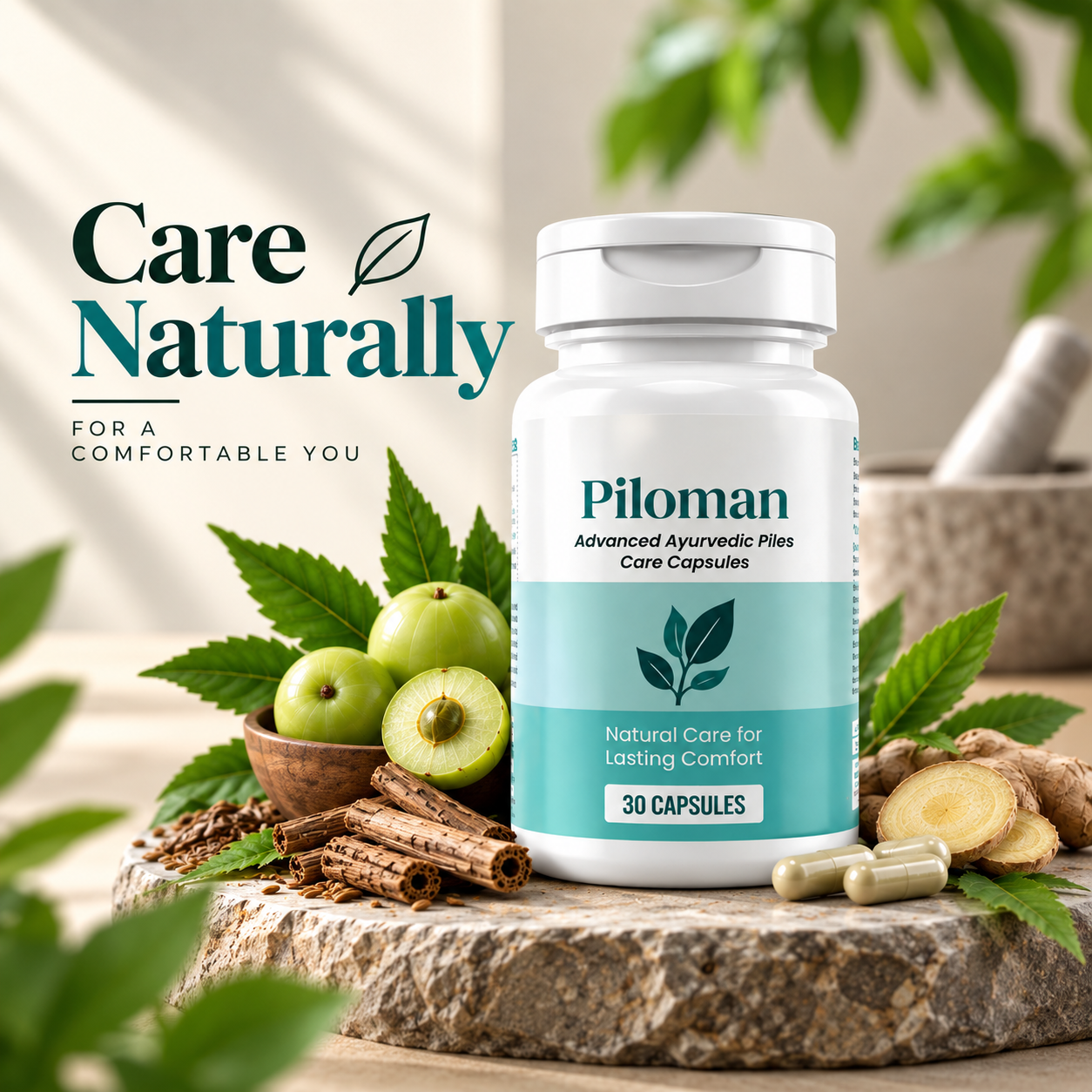 Piloman Advanced Ayurvedic Piles Care Capsules